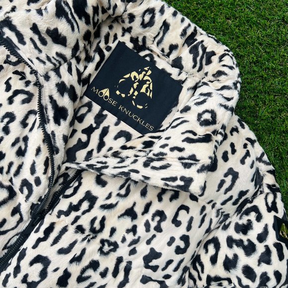 MOOSE KNUCKLES Leopard Print Ranee Puffer Jacket - Picture 2 of 3